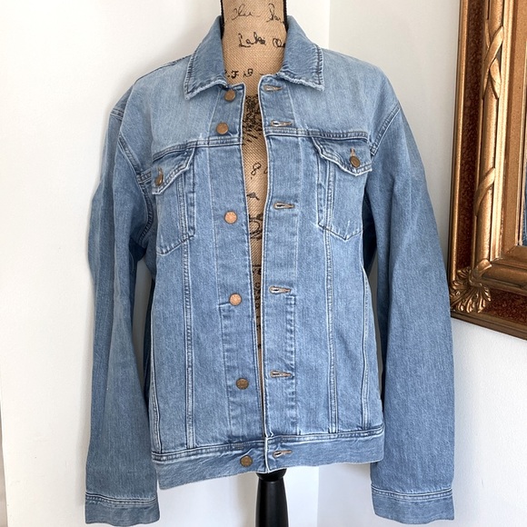 J. Crew Men's Classic Button Up Blue Denim Jacket Mens Size XL - Picture 1 of 10